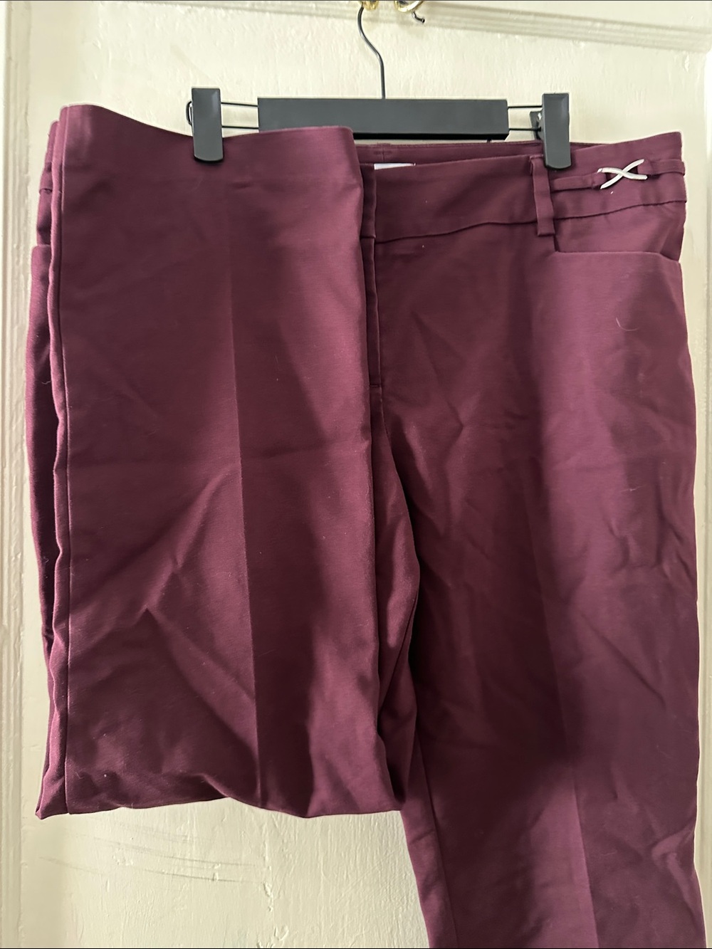 New York & Company Women's Burgundy Tailored Trousers